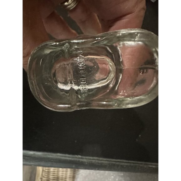 MOD DEP Glass Boot Toothpick Holder Bar Shot Vintage Italy Vase Clear - Picture 6 of 7